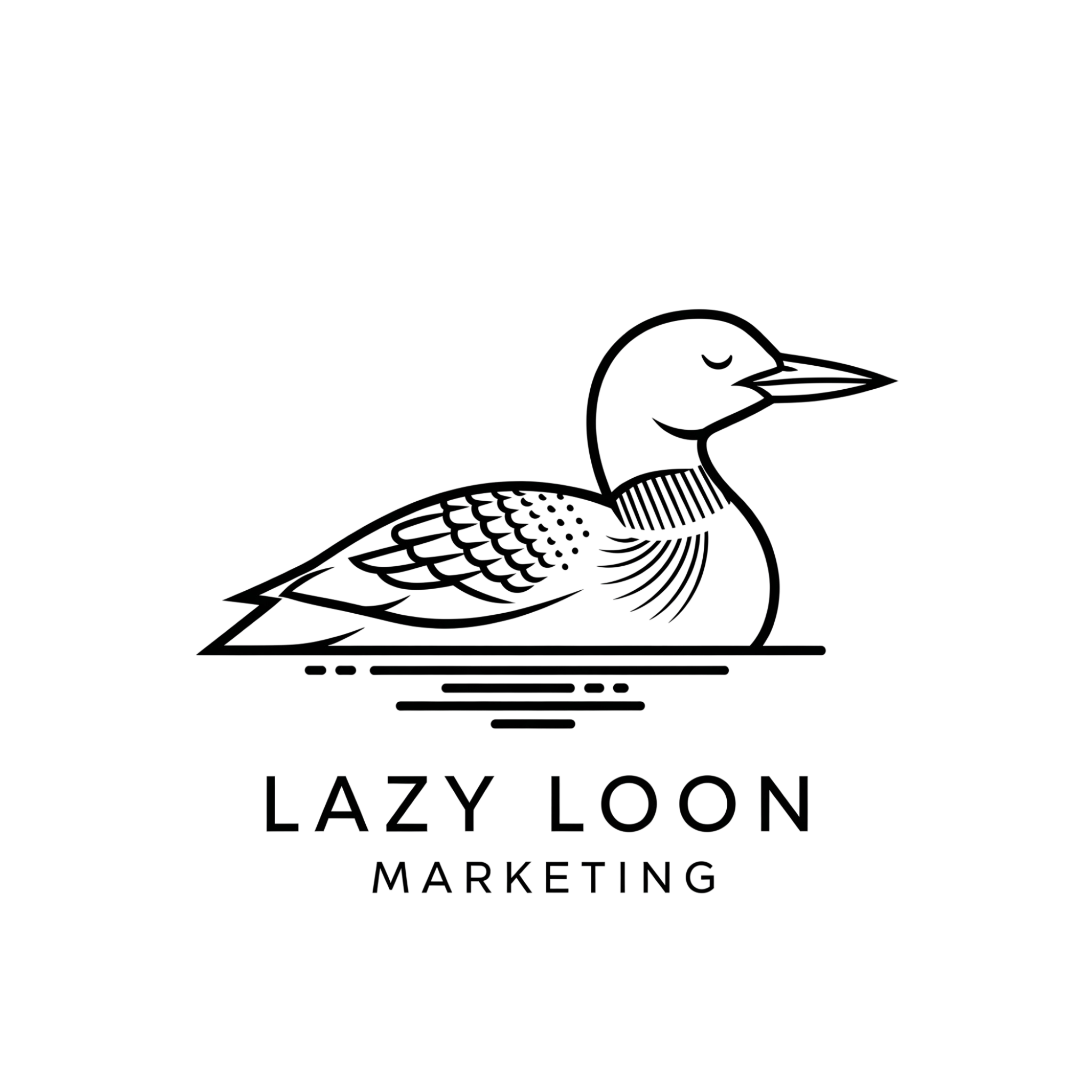 Lazy Loon Marketing Logo with Transparent Background